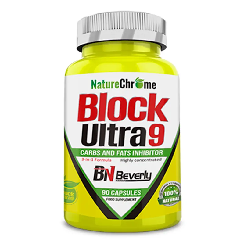 Block Ultra the king of fat blockers. Bottle with 90 vegetal caps. Digestion  Absorption and Metabolism