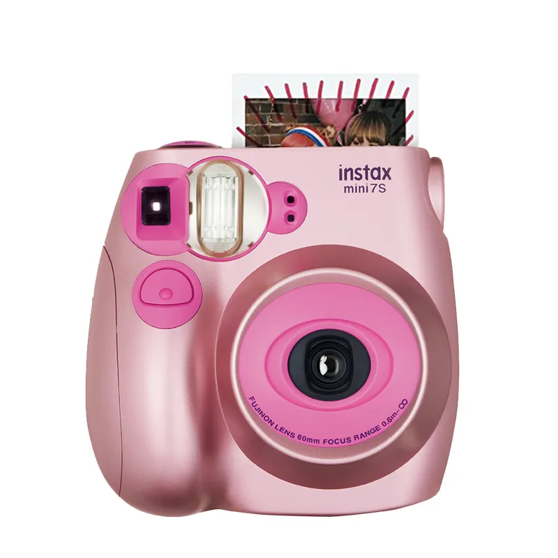 Камера моментальной печати с автофокусировкой и миганием fujifilm instax mini7s камера розового цвета