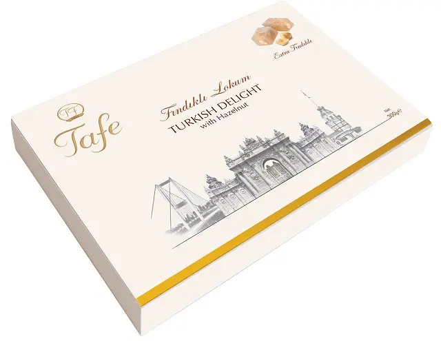 Tafe Turkish Delight with Double Roasted Hazelnut 300 g - 611 code (Lokum)