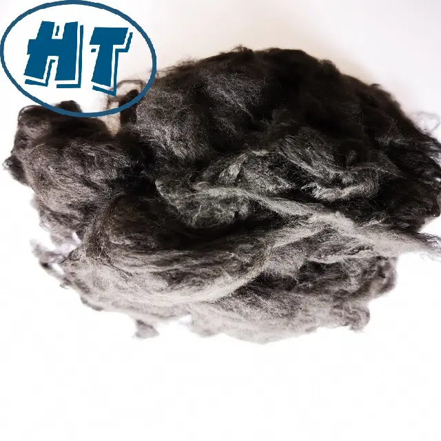 Vietnam Black color soild recycled polyester staple fiber