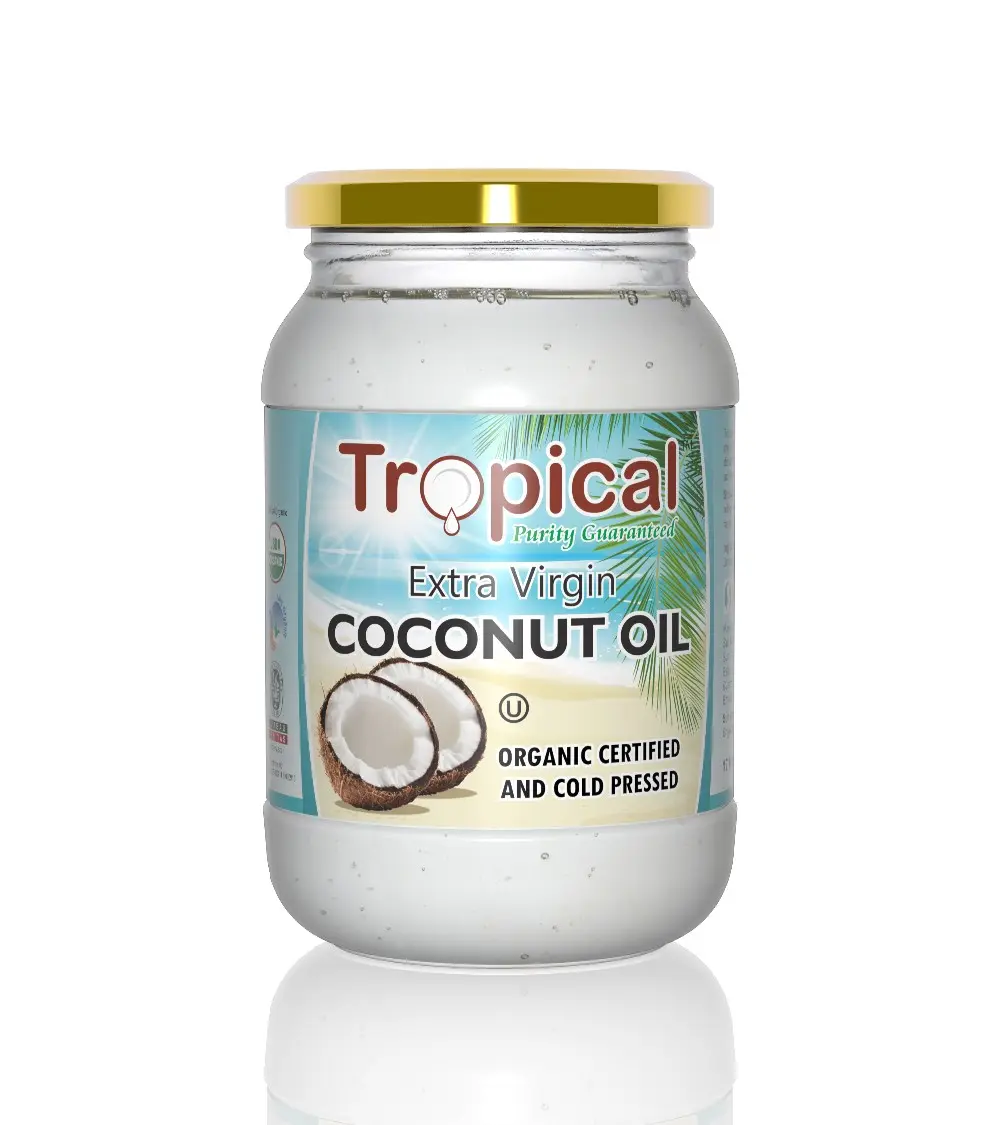 Органическое натуральное кокосовое масло холодного прессования