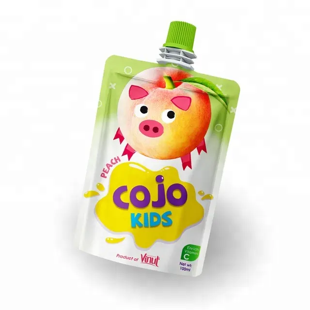 100ml Cojo Kids Pouches Peach Juice Drink