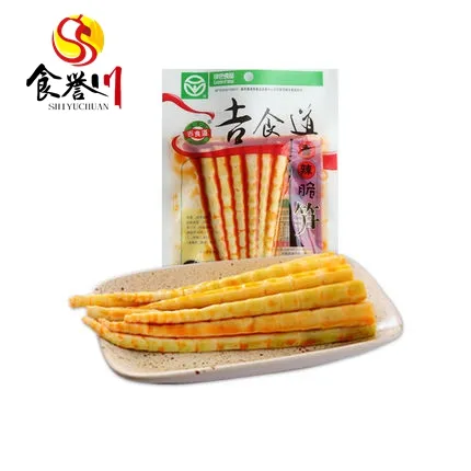 green food instant snacks food bamboo shoot with pickled pepper