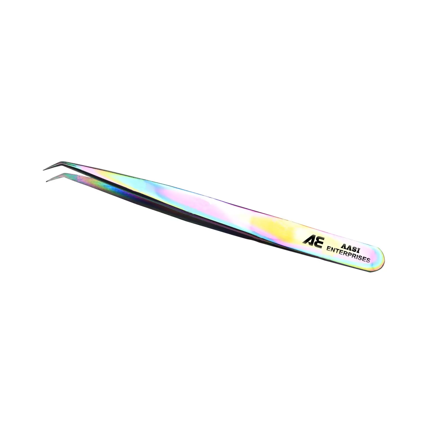 Volume Lashes 45 degree Tweezers Professional Eyelash Extensions Tweezers Tool with case Stainless Steel Curved