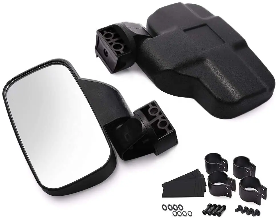 MICTUNING Easily Adjustable High Impact Shell Convex Car UTV Side Rear View Mirrors with1.75 or 2Inch Mounts
