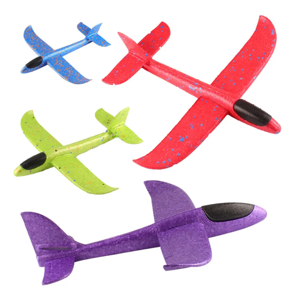 YIWU ALLO 2022 новейшая садовая уличная игра семья Дети светодиодное цветное освещение модель самолета ручной бросок самолет летающие игрушки