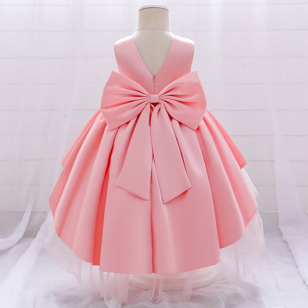 FSMKTZ, вечерние платья для девочек, новейшее детское платье с бантом, дизайнерское детское платье на день рождения