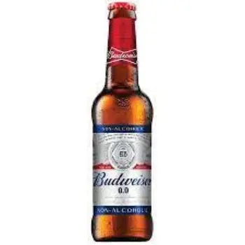 Budweiser 0,0% не безалкогольного пива ноль точка ноль 330 мл каждый упаковочный пакет стеклянная бутылка