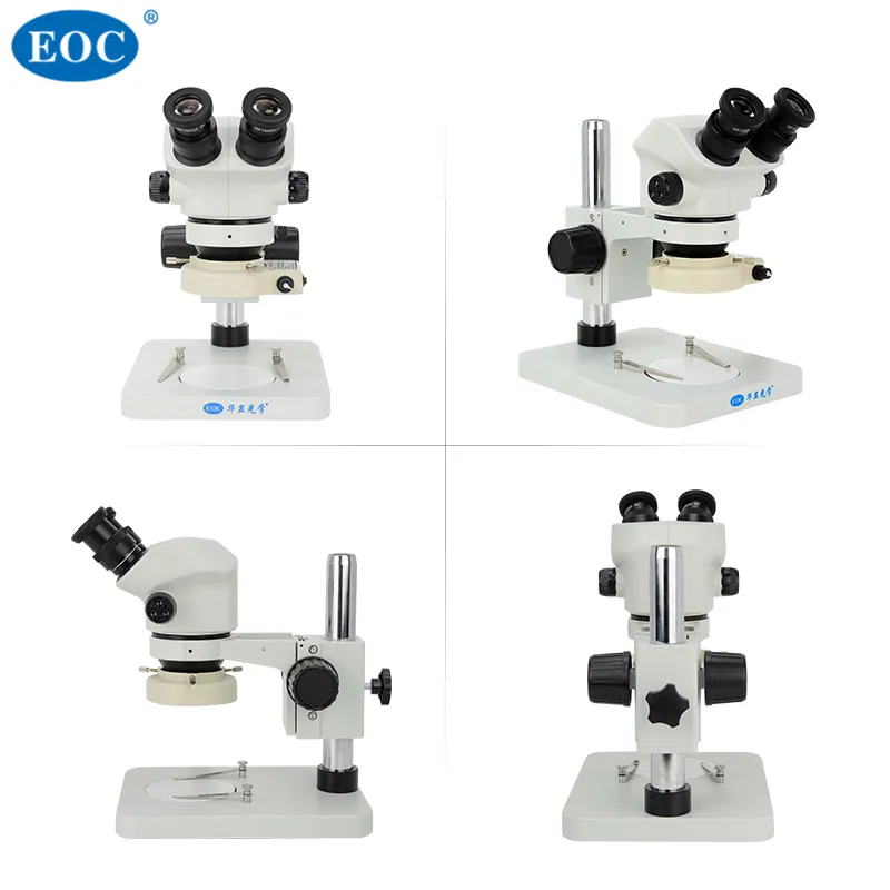 Stereo Microscope EOC Microscope 7x-50x Zoom Metal Big Base 100mm Long Working Distance High Definition Phone Repair Stereo Binocular Microscope