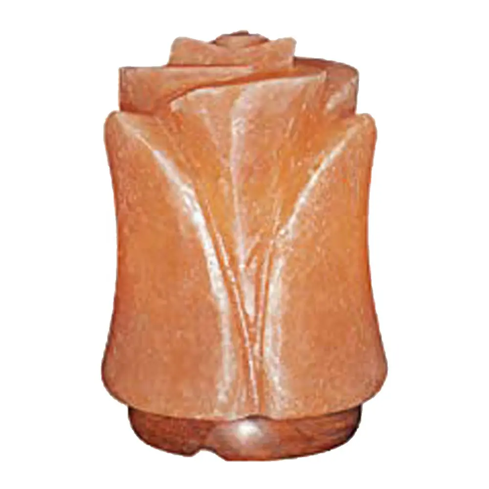 Top Quality Rose Shape Himalayan Salt Lamp/ With Customize Electric Cord & Bulb With Packing & Wooden Base