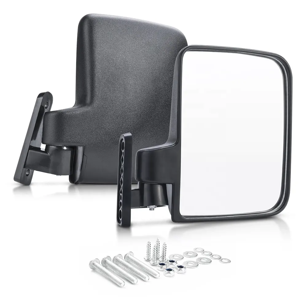 MICTUNING Foldable Clear Vision Golf Cart Mirrors Side View Convex Mirrors Compatible with Club Car, EZGO, Yamaha