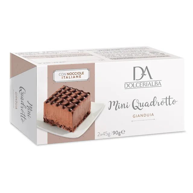 Premium Quality Made in Italy Chocolate & Hazelnut Dessert 2 Individual Portions (43g/1,52oz each) for Supermarkets 86g/3,03oz