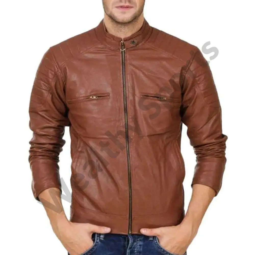 Regular use men's leather jacket