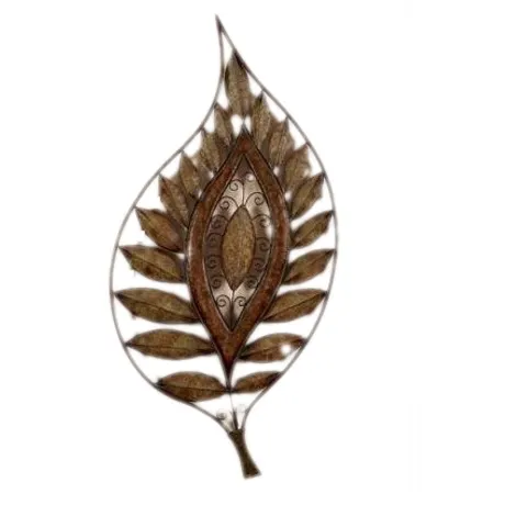 Металлические украшения в виде листьев, Настенный декор, металл для украшения дома, новый дизайн ручной работы