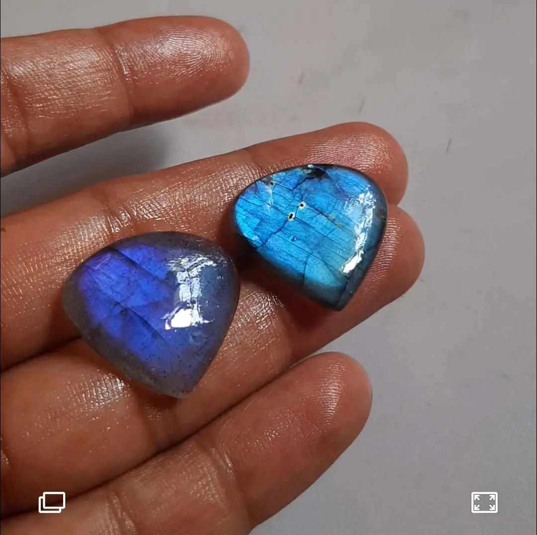 Милые в форме сердца горячие камни синий блестящий Лабрадорит гладкие свободные камни кабошон для повседневной носки ювелирные изделия драгоценные камни