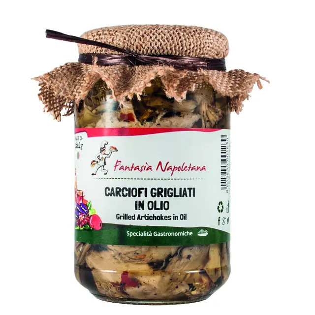 Top quality Italian Artichokes in oil 370 Ml Passion for Italian cooking FANTASIA NAPOLETANA