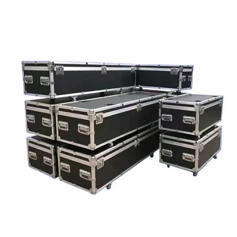 Günstige TV Road Flight Case Lautsprecher Road Case 12 Moving Head Bühnen lichter Flight Case Aluminium