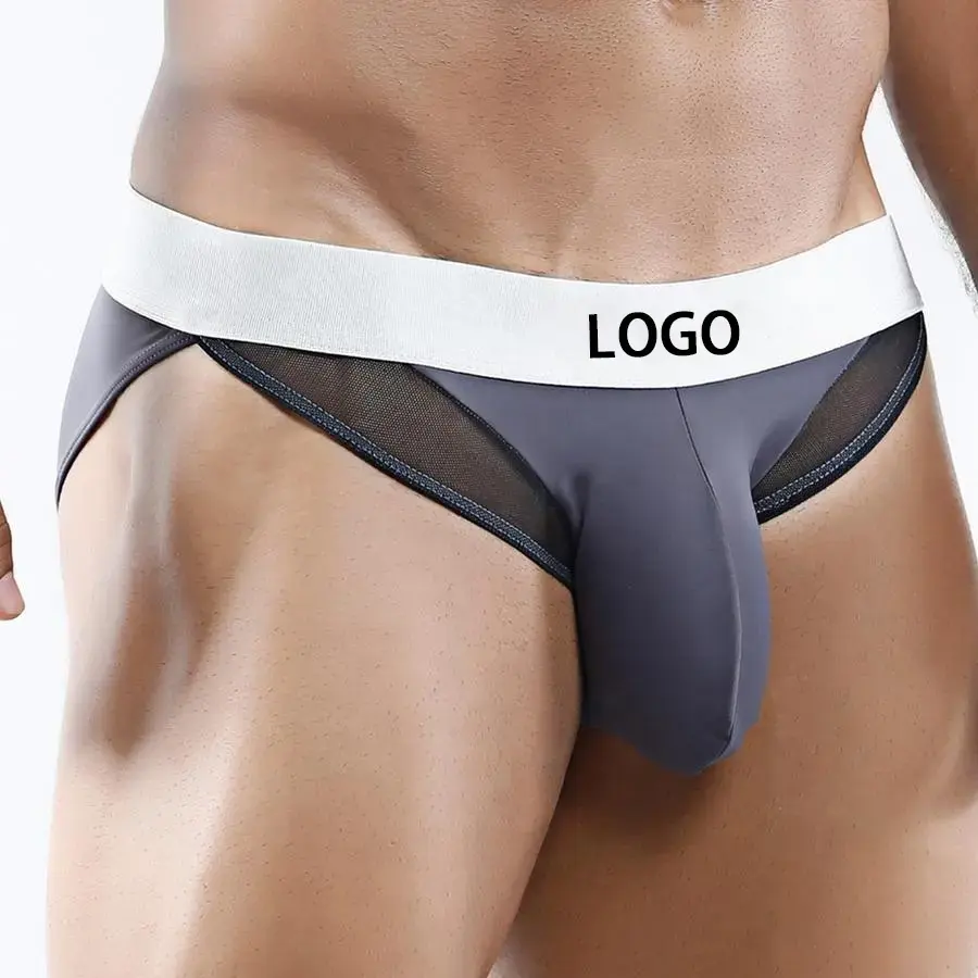 Calzoncillos deportivos de fabricación de fábrica con logotipo de rayas personalizado cómodo para hombre, ropa interior transpirable de algodón de primera calidad para hombre