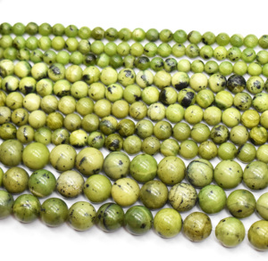 Natural Nephrite <strong>Jade</strong> Bead 16 Inch Strands Green <strong>Top</strong> Quality 6mm to 15 mm ( All Sizes Available ) Crystals Beads for Jewelry