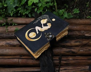 Sun Moon Leather Journal for Men Women of Antique Handmade Deckle Edge Vintage Paper Traveling Sketchbook <strong>Poetry</strong> <strong>Book</strong>