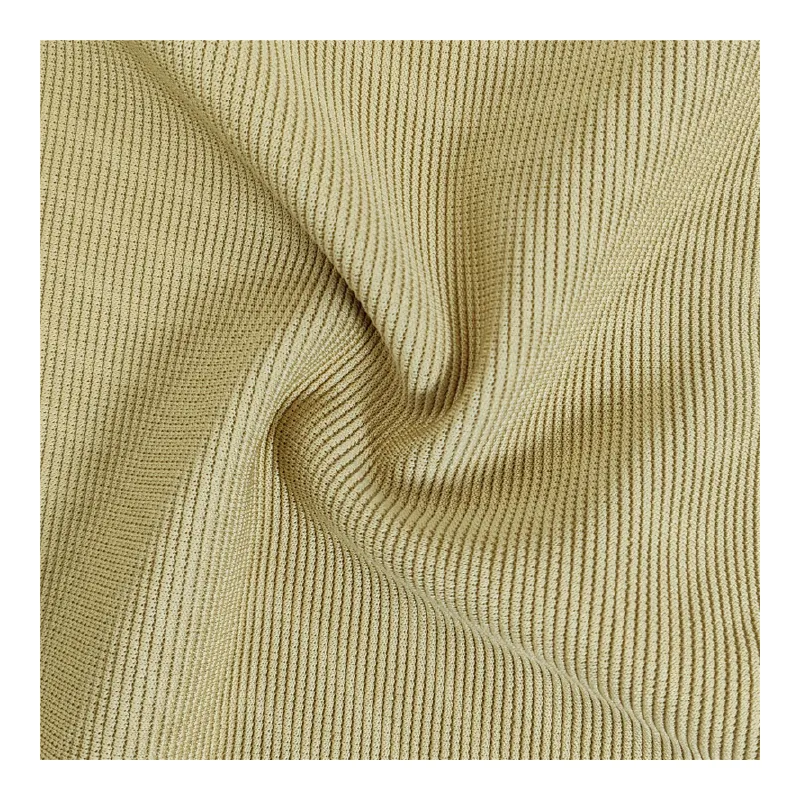 Casual & Basic 290GSM Poly Imitation Coton Câble Tricoté Petite Nervure Polaire Jacquard tissu pour Vêtement