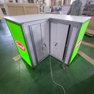 Mùa hè Fancy thực phẩm Hiển thị 20x20 triển lãm thương mại Booth thiết kế với cong LED Backlit truy cập và treo dấu hiệu - Product Image 4