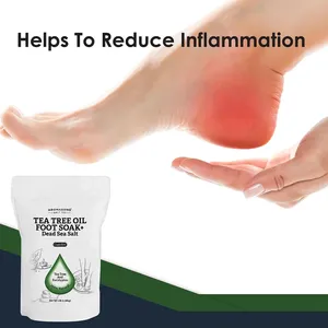 プライベートラベルUSA Made Therapeutic Foot Soak 10lbさわやかなリラックスバス塩フォーミュラホワイトラベルサービス疲れた足