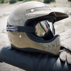 Tùy chỉnh kính xe máy chất lượng cao phong cách cổ điển bảo vệ Retro scambler caferacer Bobber Motocross photochromic. - Product Image 4