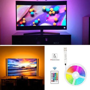 2M/3M/<strong>5M</strong> IP65 Waterproof 5050 <strong>RGB</strong> Smart Rgbic <strong>Led</strong> Strip Backlight Running Snake 5V <strong>Led</strong> Strip Light with Remote Control - Product Image 3