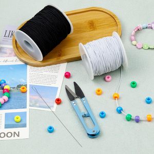 High Temperature Resistant Black White Colorful Drawstring <strong>String</strong> Rubber 1mm Elastic Cord for Jacket Jewelry Making - Product Image 6