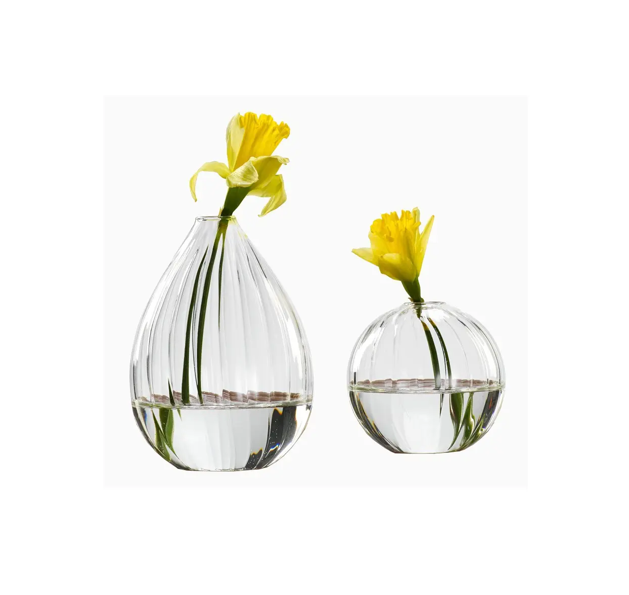 Set di 2 vasi di fiori in vetro trasparente moderno in stile bohémien con Design a diamante medio per la decorazione di giardini e balconi