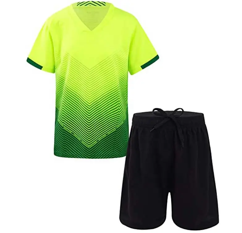 New Season Quick Dry Jersey Football Shirt quality Uniform Sublimation Soccer Jersey Set Kids Soccer Wear