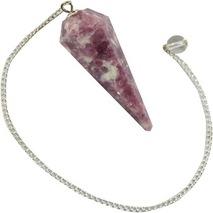 Yüksek kalite son Lepidolite Dowsing sarkaç toptan iyileşme ve Chakras dengeleme için - Product Image 4