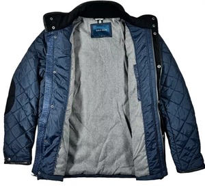 NWT erkek kapitone Puffer karışık medya ceket M L XL <span class=keywords><strong>2XL</strong></span> donanma