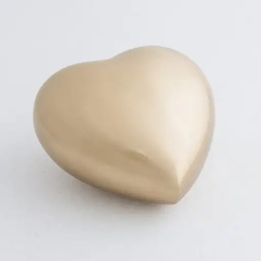 Dekoratif kalp şekilli tasarım Cremations Urns golden shine depolama Urns içinde külleri için Pet Urns ile birden fazla kullanım