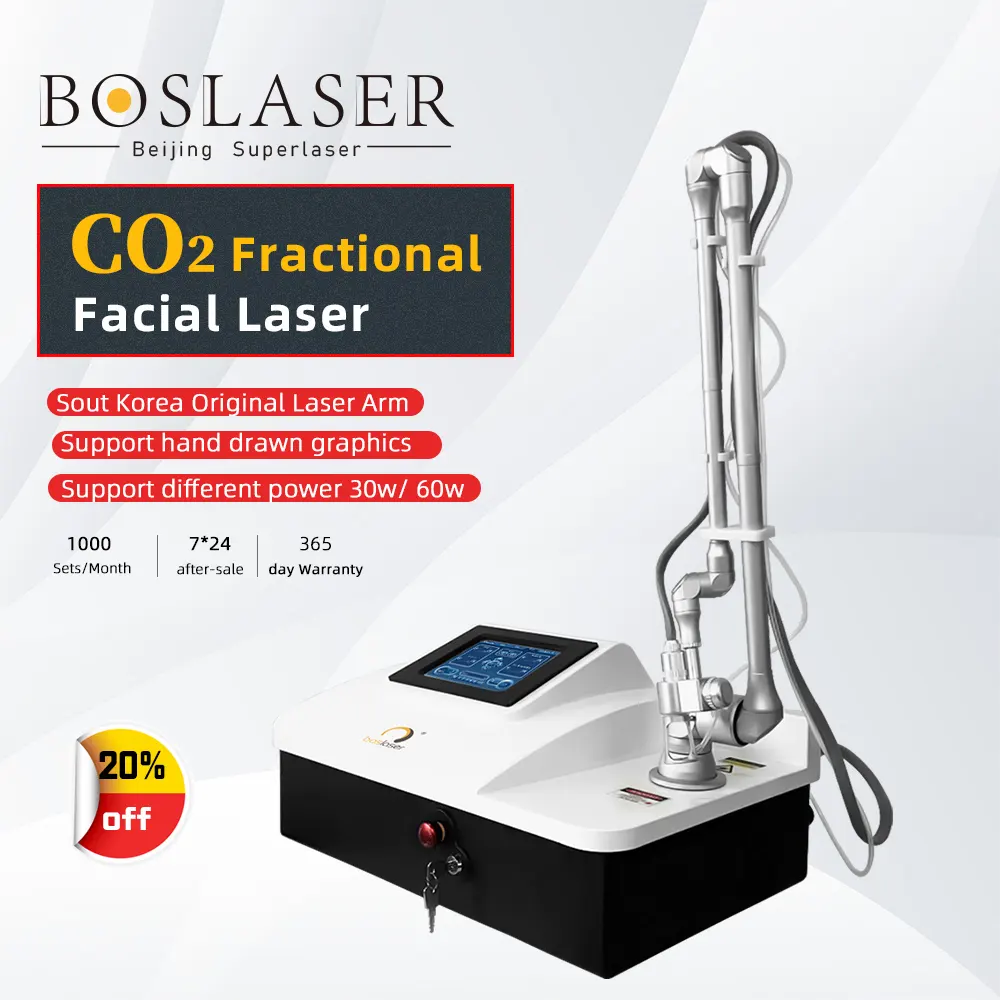 Máquina laser co2 frática profissional para estrias, removedor de cicatrizes, clareamento da pele, laser para cuidados com a pele