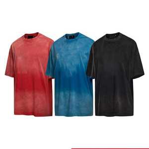 カスタムメンズレトロシンプルTシャツ夏用100% コットンDTGデジタルクイックドライルーズフィットDTF230 GSMヘビーウェイトソリッドシャツ