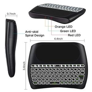 <strong>Mini</strong> Wireless <strong>Keyboard</strong> D 8 <strong>Mini</strong> <strong>Keyboard</strong> with <strong>Touchpad</strong> Colorful Backlit Small Wireless <strong>Mini</strong> Handheld Remote <strong>Keyboard</strong> - Product Image 3