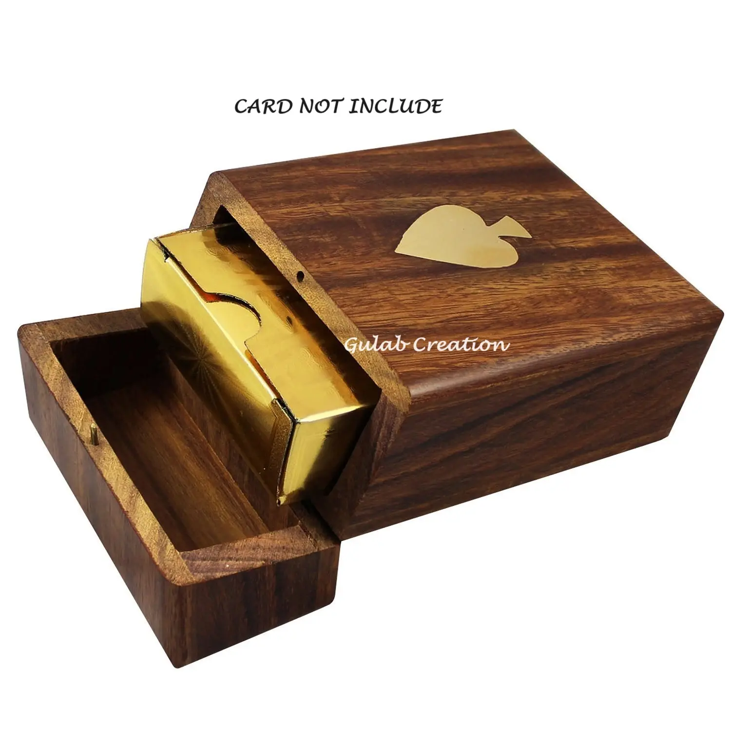 Baraja de cartas de alta calidad, caja de naipes de madera, caja de madera de naipes duradera, precio bajo