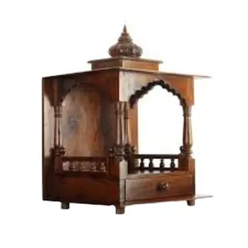 Gran Templo de madera para el hogar Hermoso diseño hecho a mano Templo de madera/Mandir/Pooja stand Decoración