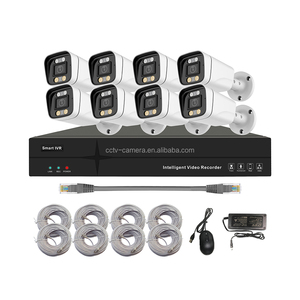 Set di telecamere di sicurezza per microfono e altoparlante integrato Set di telecamere di sicurezza 4mp 8mp AI Kit NVR - Product Image 1