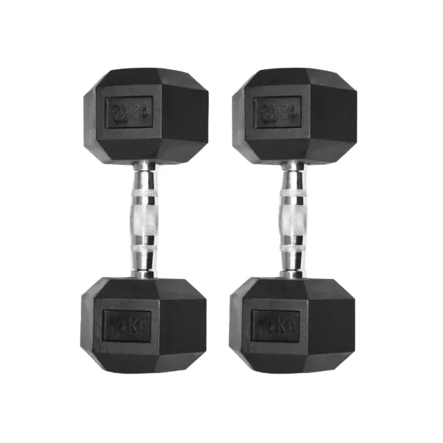 Direkt ab Werk angepasst Gusseisen gummi beschichtet Gewichtheben Hex Hanteln Unisex Gym Fitness Powerlifting Hexagon Hantel