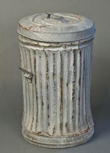 Ofis kullanımı için ofisler çöp kutusu için dövülmüş doku toplu dekoratif çöp kovası ile küçük galvanizli kutu - Product Image 2
