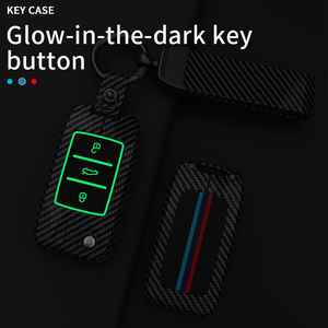 Karbon fiber araba akıllı anahtar kapağı kılıfı için MG we RX5 i6 i5 RX3 MG ERX5 MG ZS EV MG6 EZS HS EHS 2019 2020 çanta tutucu kabuk Ac - Product Image 4
