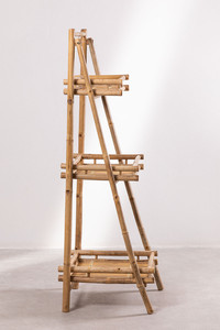 Kệ Gấp Bằng Tre Tự Nhiên Thiết Kế Mới Nhất Kệ Gấp Bằng Tre Thủ Công Giá Gấp 3 Tầng Để Trang Trí Nhà Cửa Bán Buôn - Product Image 2