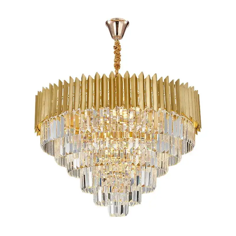 Lustre moderne en cristal Arge de luxe pour villa et salon, lustre de plafond LED, luminaires suspendus pour la maison