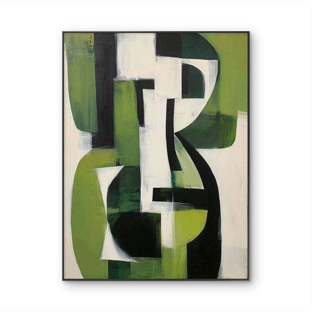 Mist green mountain-D-gold frame