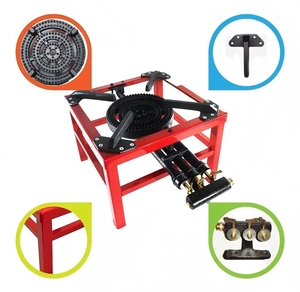 Geziler ve kamp için 3 anahtar ile taşınabilir gaz sobası, kırmızı renk, ağırlıkları tutan ayırt edici taraflar - Product Image 4