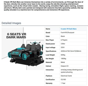 Commercial Virtual Reality Simulator Dark Mars 9D 360 Degree VR Arcade Game - Product Image 2