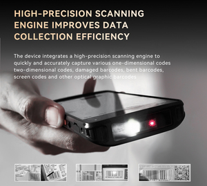 Handgehaltener Drahtloser F2 6 Zoll 4G Android 15 Industrie-PDA 256MB 5050mAh IP67 1080*2160 FHD Bildschirm 2D Barcode <span class=keywords><strong>QR</strong></span>-<span class=keywords><strong>Code</strong></span> <span class=keywords><strong>Scanner</strong></span> - Product Image 5
